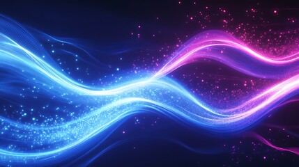 Obraz premium Radiating Neon Light Burst, futuristic flashes, Motion lights, Colorful Streaks on Dark Background