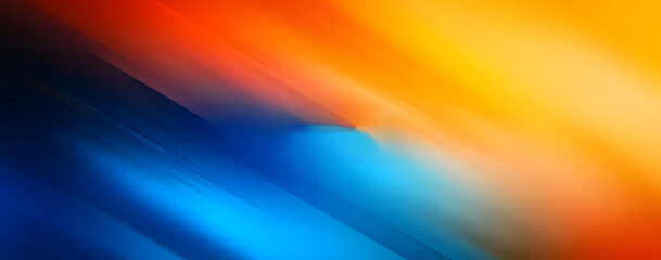 Obraz premium Dark blue design and orange gradient abstract background design banner with blur design