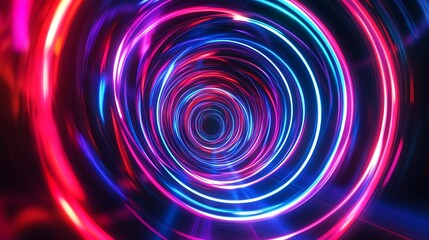 Fototapeta premium Radiating Neon Light Burst, futuristic flashes, Motion lights, Colorful Streaks on Dark Background