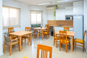 Senior's assisted living home dining area