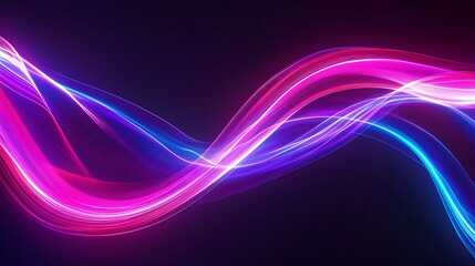 Naklejka premium Radiating Neon Light Burst, futuristic flashes, Motion lights, Colorful Streaks on Dark Background