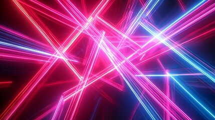 Radiating Neon Light Burst, futuristic flashes, Motion lights,  Colorful Streaks on Dark Background