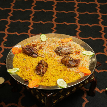 Arabian assorted grill rice mandi with  vegetables