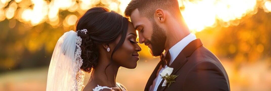 biracial wedding concept