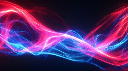 Fototapeta premium Radiating Neon Light Burst, futuristic flashes, Motion lights, Colorful Streaks on Dark Background