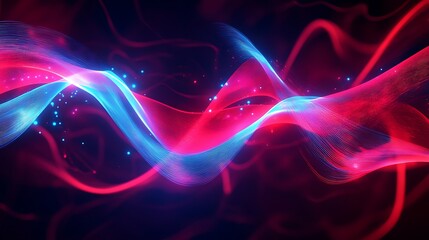 Obraz premium Radiating Neon Light Burst, futuristic flashes, Motion lights, Colorful Streaks on Dark Background