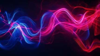 Obraz premium Radiating Neon Light Burst, futuristic flashes, Motion lights, Colorful Streaks on Dark Background