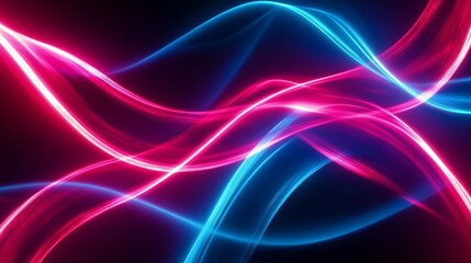 Naklejka premium Radiating Neon Light Burst, futuristic flashes, Motion lights, Colorful Streaks on Dark Background
