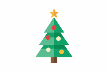 Fototapeta premium Christmas tree vector illustration.