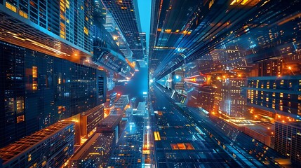 Vibrant Abstract Digital Art with Flowing Waves, Neon Lights, and Futuristic Fluid Design Elements