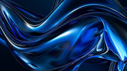 Obraz premium Vibrant Abstract Digital Art with Flowing Waves, Neon Lights, and Futuristic Fluid Design Elements