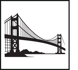 Obraz premium Golden Gate Bridge Silhouette