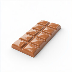 Obraz premium Chocolate bar isolated on a white background.