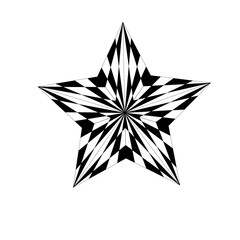 geometric zentangle abstract art design isolated on white background. vector illustration. 