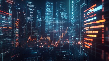 Fototapeta premium Dynamic analytics transforming raw data into visual formats on digital platforms