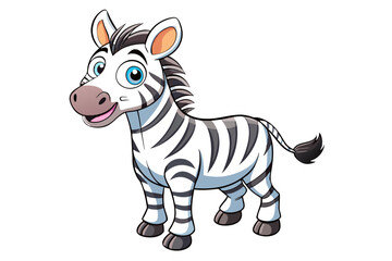 Fototapeta premium Zebra cartoon vector illustration