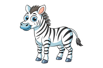 Zebra cartoon vector illustration