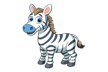 Zebra cartoon vector illustration