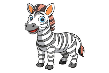 Obraz premium Zebra cartoon vector illustration