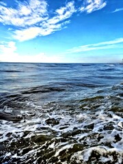 Photograph of a stormy sea view