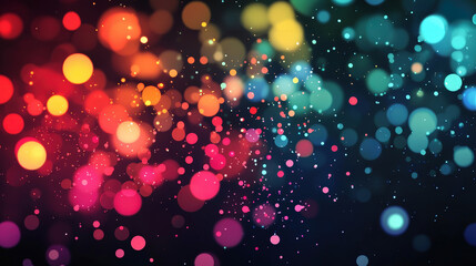 Naklejka premium Colorful bokeh lights in a blurred background