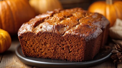 Freshly baked pumpkin bread