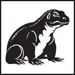 Fototapeta premium Komodo dragon silhouette