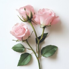 Fototapeta premium pink rose isolated on white