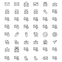 Set of mail icons. Envelope symbol modern, simple, vector, icon for website design, mobile app, ui. Vector Illustration