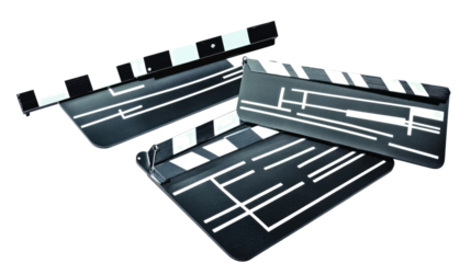 Classic Movie Clapper Boards on Transparent Background Generative AI
