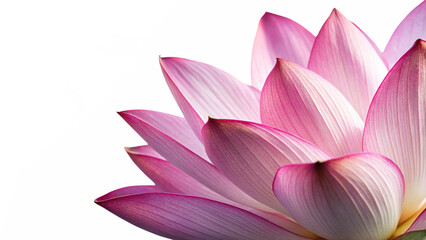 Fototapeta premium Lotus Flower isolated on white, Nature, Purity, Serenity, Beauty.