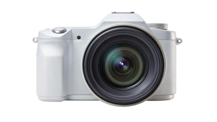 DSLR camera isolated on white. 