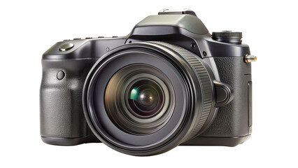 DSLR camera isolated on white. 