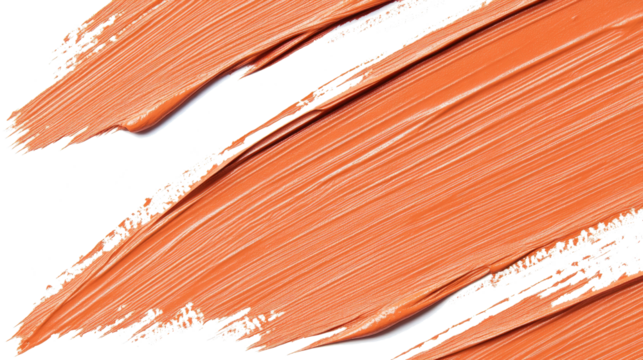 Orange Paint Strokes Collection on a Transparent Background for Design Generative AI