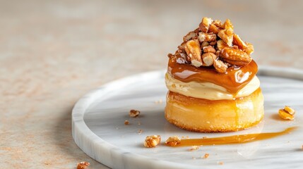 Elegant Choux Dessert with Caramel Topping