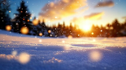 Naklejka premium Soft Flakes Swirling Through Dusk Light