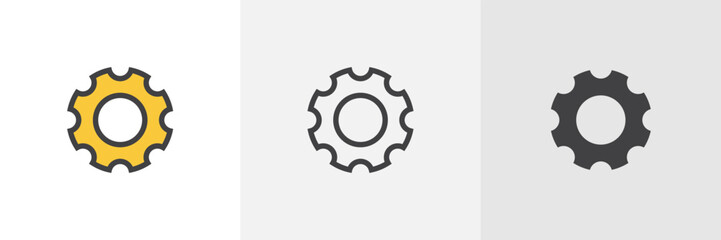 Gear icon, Gear Settings symbol, cogwheel, Vector Illustration