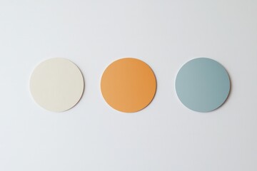 Round sticker mockup set on white background