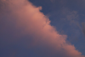 Beautiful view of blue sky with fluffy clouds