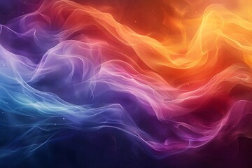 Fototapeta premium Ethereal Waves of Colorful Smoke in a Cosmic Dance