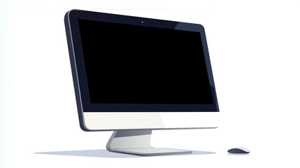 Fototapeta premium Stylish modern computer with colorful app icons on vibrant background, ideal for tech and digital content.