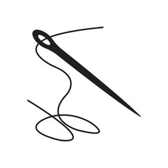 sewing needle icon vector illustration design template