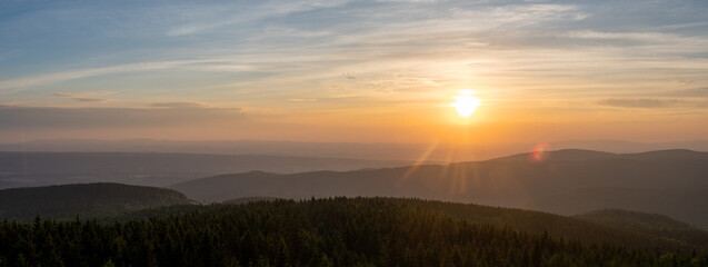 sunset in the mountains