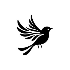 Obraz premium Creative a simple bird silhouette vector Style with white background