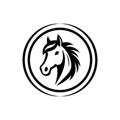  Creative simple Horse silhouette vector Style with white background