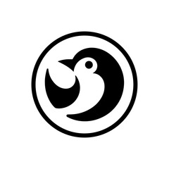 Creative a simple bird silhouette vector Style with white background