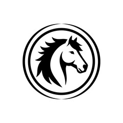 Creative simple Horse silhouette vector Style with white background