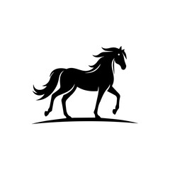  Creative simple Horse silhouette vector Style with white background