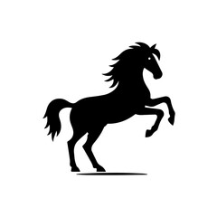  Creative simple Horse silhouette vector Style with white background