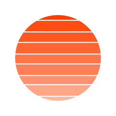 Retro Vintage Sunset Illustration